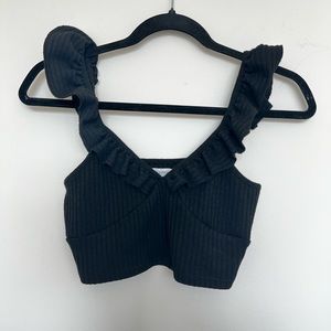 Urban Outfitters Ruffle Sleeve Tank Top Crop Top